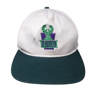 Fried Snapback Hat White One Size Adjustable Embroidered Colorblock HG